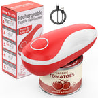 Earnlytozv Electric Can Opener, Cordless USB Charging, 360° Smooth Blade, Universal Sizes for Kitchen
