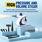 Earnlytozv 1050W Handheld Steam Cleaner – 230°F Pressurized Steam, 11 Accessories, Chemical-Free Home Cleaning