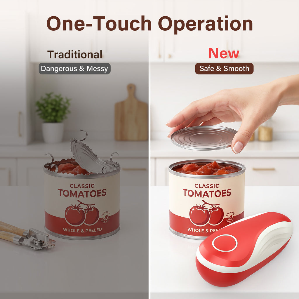 Earnlytozv Electric Can Opener, Cordless USB Charging, 360° Smooth Blade, Universal Sizes for Kitchen