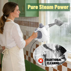 Earnlytozv Handheld Steam Cleaner - 230°F High-Pressure Steam, 3-Min Fast Heat, 11 Accessories - Chemical-Free Cleaning for Windows, Tiles, Sofas & Fabrics